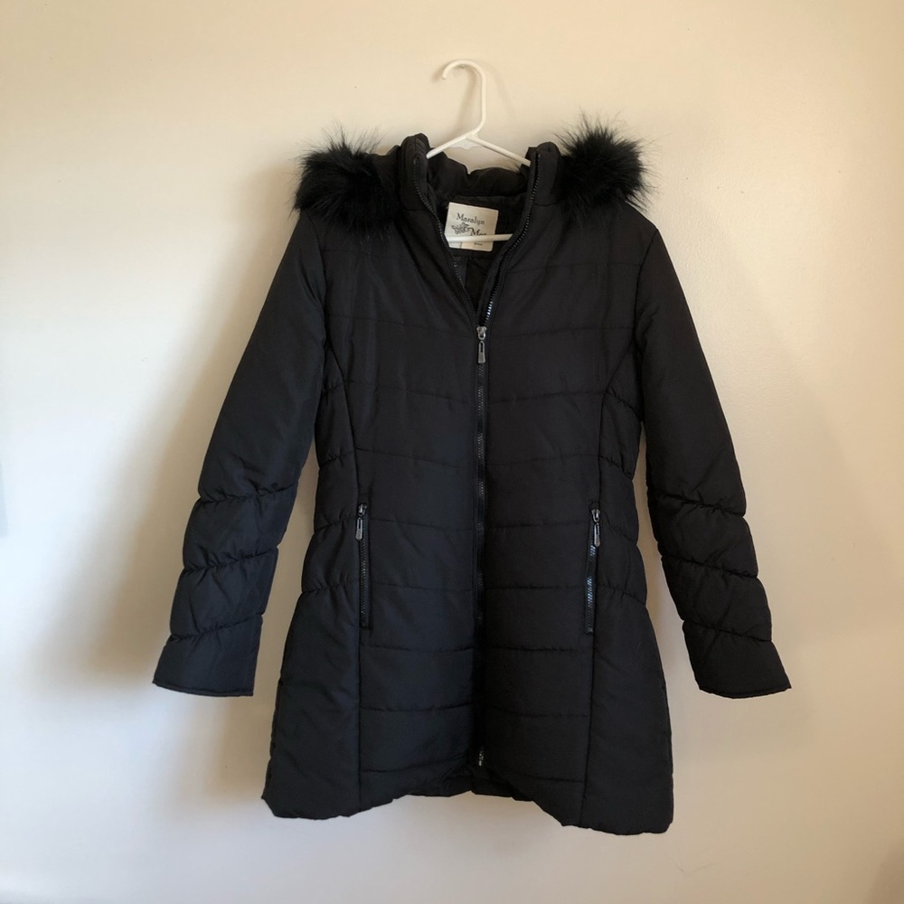 Marilyn & Me Black Puffer Coat Size L